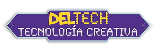 Botón que lleva a la página de alta para robótica educativa. Logo de Deltech Tecnología Creativa.
